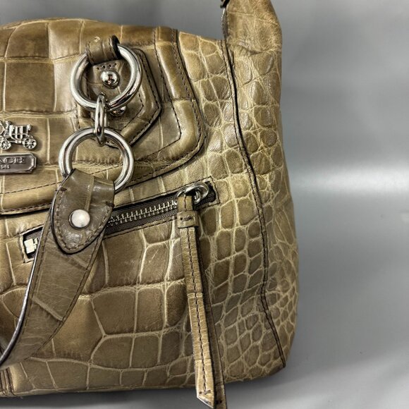 Coach #15260 Madison Audrey Embossed Leather Satchel Bag - Picture 3 of 14